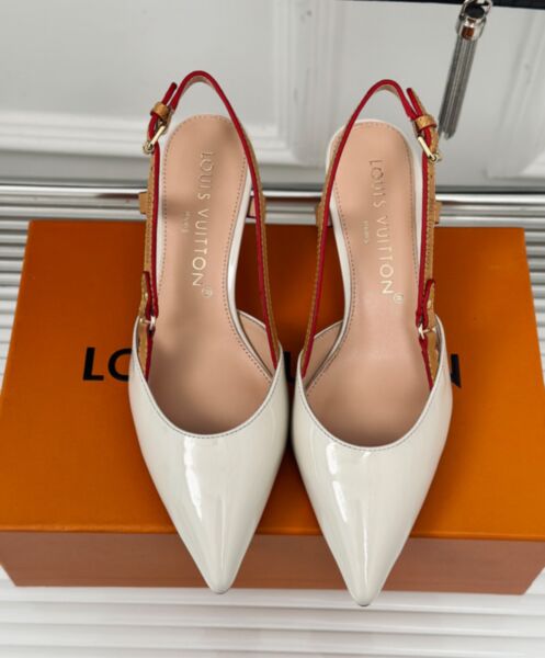 Louis Vuitton Women's Blossom Slingback Pump 1AC6FQ Cream 2