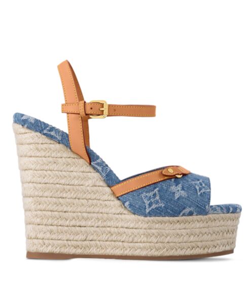 Louis Vuitton Women's Helios Wedge Sandal 1ACIZH Blue