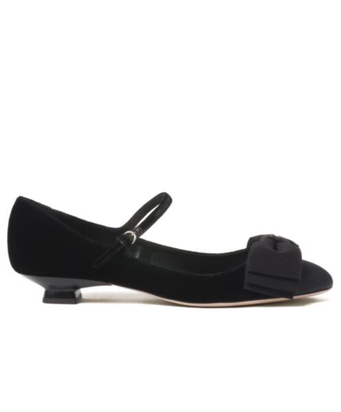 Miumiu Women's Velvet And Grosgrain Pumps Black