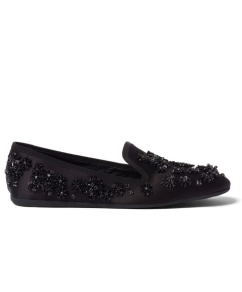 Miumiu Women's Satin Slippers Black