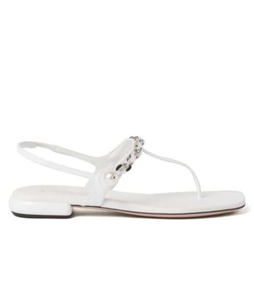 Miumiu Women's Patent Leather Thong Sandals 