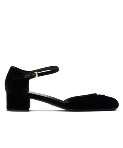 Prada Women's Velvet Pumps 1I357N Black