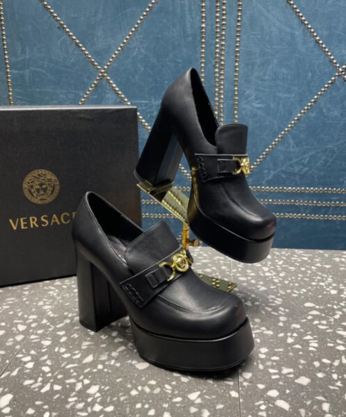 Versace Women's Aevitas Platform Mules Black 5