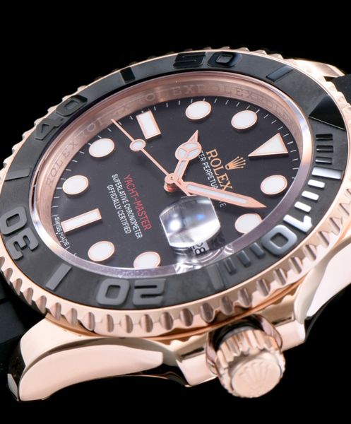 Rolex Yacht Master Automatic Watch with Plastic Bracelet Black