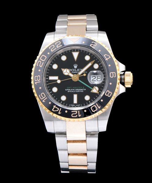 Rolex GMT Master Black Bezel Watches Golden