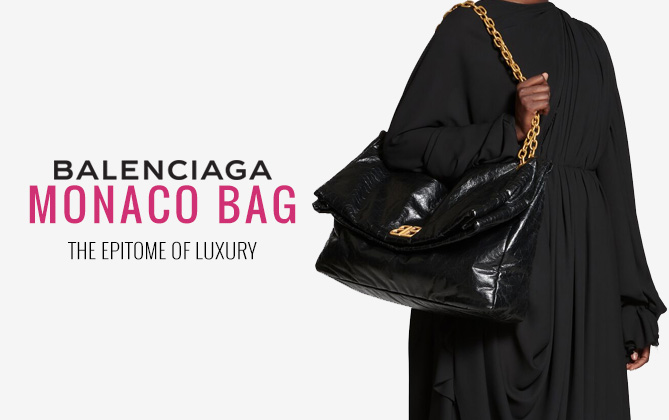 Balenciaga Monaco Large Chain Bag Black