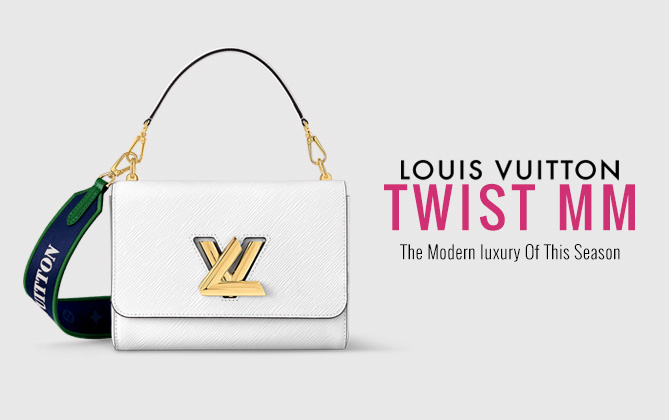 Louis Vuitton Twist MM M23514 White