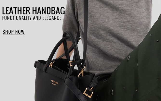 Prada Medium Leather Handbag With Belt 1BA417 Black